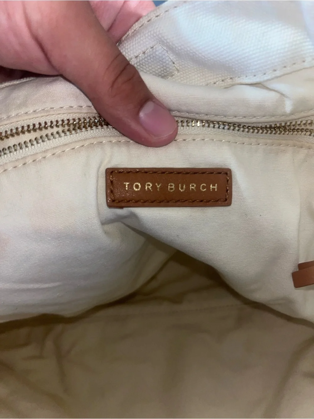 Tory Burch white keeps reinforced